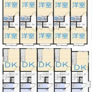 千葉県佐倉市 満室稼働中 土地203.3平米 テラスハウス2DK×5戸 満室時利回り 8.20％