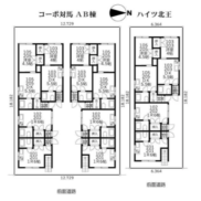 北海道札幌市 賃貸24の21 土地347.14平米 3棟一括 1R×12戸、1DK×12戸 満室時利回り11.72％