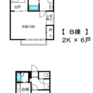 宮城県仙台市 全空室 土地758.85平米 2棟一括 1K×8戸、2K×6戸 満室時利回り5.01％
