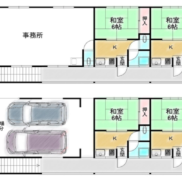 福島県会津若松市 賃貸7の3 土地199.82平米 1K×6戸、事務所×1戸 満室時利回り25.60％