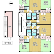 北海道函館市 賃貸8の7 土地441.48平米 1R×4戸、2LDK×4戸 満室時利回り11.71％