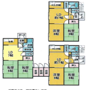 北海道札幌市 賃貸3の1 土地241.41平米 2棟一括 2LDK×3戸 満室時利回り5.20％