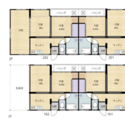 宮崎県日向市 賃貸4の3 土地231.84平米 2DK×3戸、3DK×1戸 満室時利回り10.29％