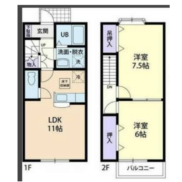 群馬県太田市 賃貸12の10  土地1871.07平米 2棟一括 2LDK 満室時利回り10.60％