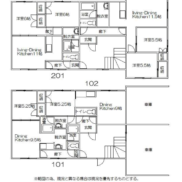 北海道旭川市 満室稼働中 土地317.37平米 1LDK×2戸、2LDK×2戸 満室時利回り11.02％