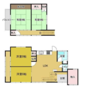 宮城県遠田郡 オーナー居住中 土地208.56平米 戸建て4SLDK 満室時利回り18.00％