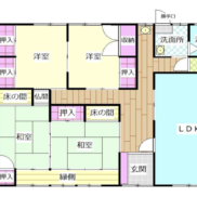 長崎県南島原市 賃貸中 土地459.12平米 戸建て4LDK 満室時利回り15.24％